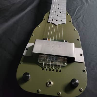 Fouke Industrial Guitars Baritone 2026 Aluminum Lap Steel Guitar - Olive Drab image 7