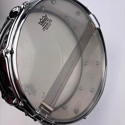 Slingerland No. 136 Festival Model 5x14" 10-Lug Chrome Over Brass Snare Drum with Rapid Strainer 1963 - 1971 - Chrome image 2
