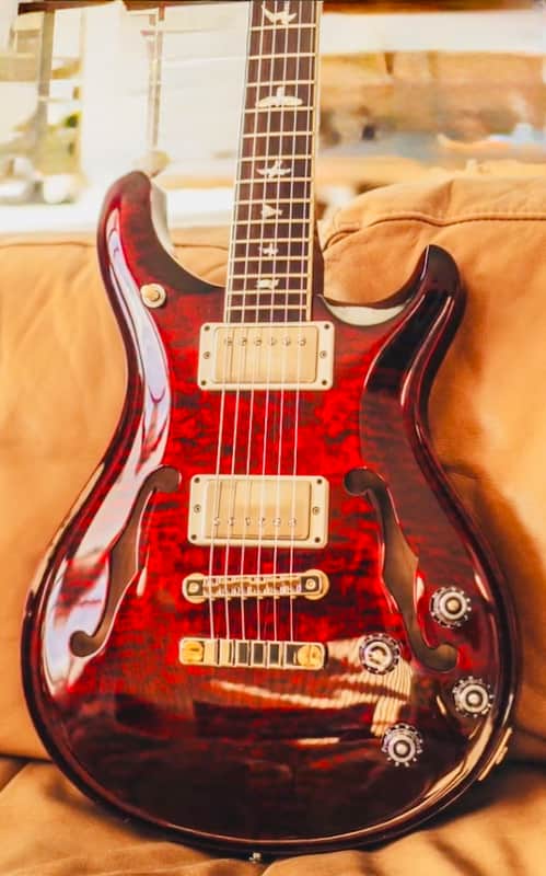 WOW! PRS McCarty 594 Hollowbody II - Fire Red Burst (Wraparound Finish) - FREE Shipping image 1