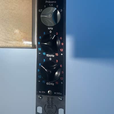 Vintage 1970s Telefunken V676a mic preamp & W395a EQ in a rack. image 2