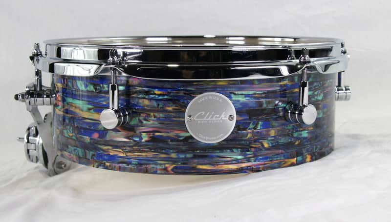 Click Custom 10ply Maple 4x12 Pancake Tom Tom Japanese Rainbow Abalone image 1