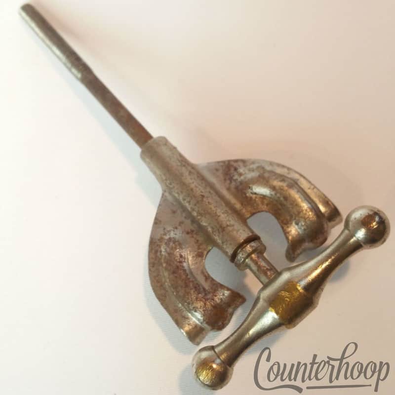 Slingerland Bow-Tie Radio King Bass Drum Tension Rod/Claw Nickel Vintage 40s-50s image 1