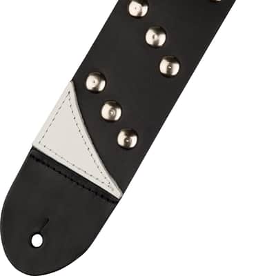 Jackson Jackson Diagonal Stud Leather Strap Black 2.5" image 2
