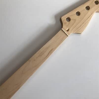 Fretless 4 String Jazz Bass Style Maple Neck, Fretless Fingerboard Fretboard image 1