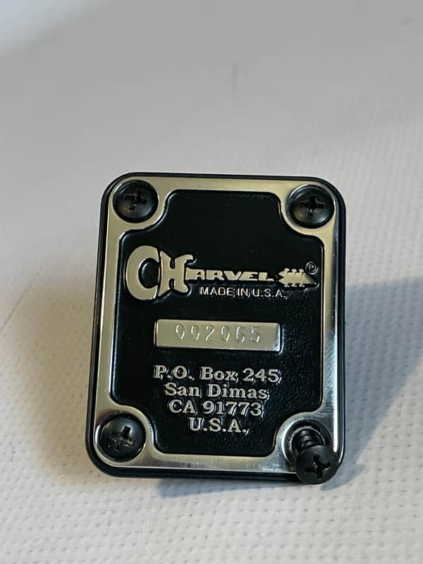 2008 Charvel USA San Dimas Guitar Black/Chrome Neckplate Low Serial Number image 1