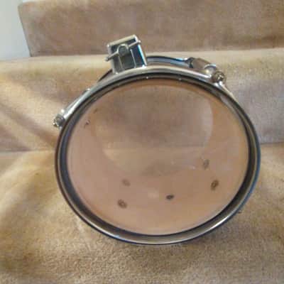 Unknown Two matching 10 and 12-in diameter shallow mounted toms gloss black excellent condition! image 12
