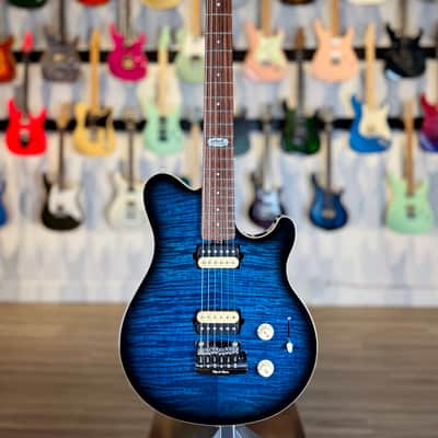 Ernie Ball Music Man Axis Super Sport BFR (Ball Family Reserve) - Translucent Blue Burst image 5