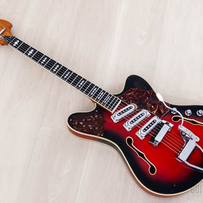1966 Framus Television 5/118-54T Vintage Guitar Red Sunburst, 100% Original w/ Case image 14
