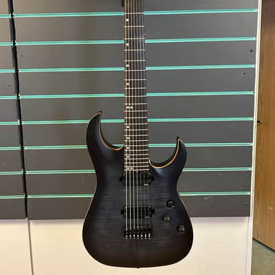 Harley Benton Amarok-7 BKBL 2021 Flame Burst 7-String Electric Guitar image 1