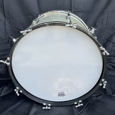 Cleveland Era Rogers, 8x12" Concert Tom & 14x20" Single Tension Bass Drum,  2 Piece Drum Set, White Marine Pearl Finish Red Sparkle Finish image 8