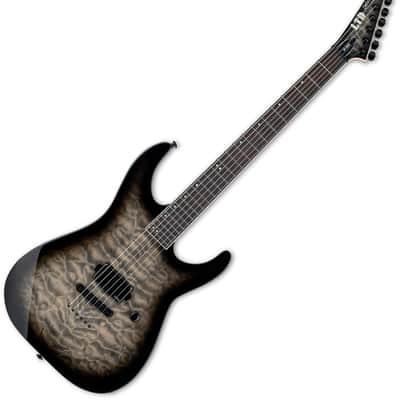 ESP LM1001NTQMCHB LTD M-1001NT QM Electric Guitar - Charcoal Burst image 1