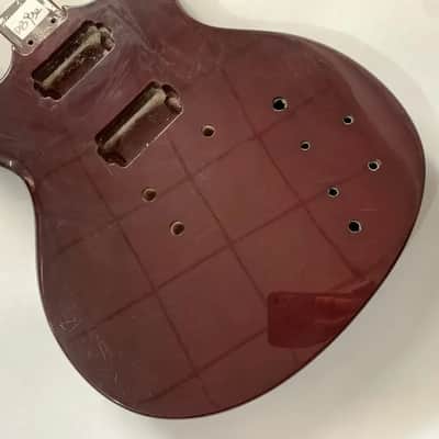 Wine Red Finish Guitar Double Cutaway Solid Basswood Body image 3