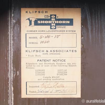 Klipsch Shorthorn S-WO-15 // Vintage Horn Speakers / Rare and Magnificent image 8