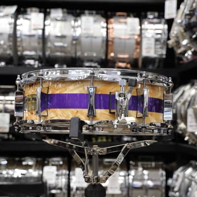 Pre-Owned Pork Pie 5x14 Maple Snare Drum Mappa Burl/Metallic Purple 2024 image 10