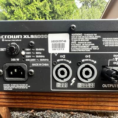 Crown XLS 2000 2-Channel High Density Power Amplifier 2010s - Silver image 7