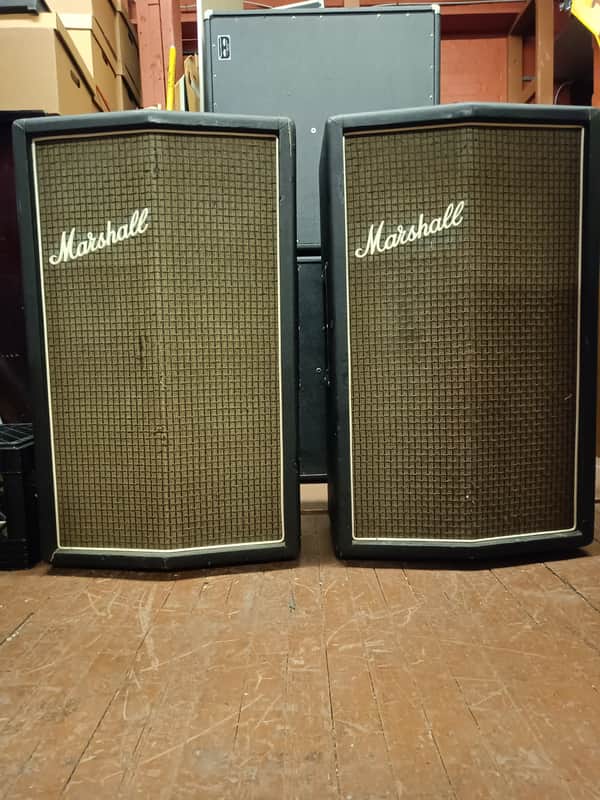 2 Marshall 2097 P.A. 8x8 Red Rola Celestion early 70's | Reverb