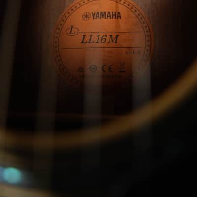 Yamaha LL16M ARE Engelmann/Mahogany Original Jumbo Acoustic Guitar w/ SRT Zero Impact Pickup #0645 image 3