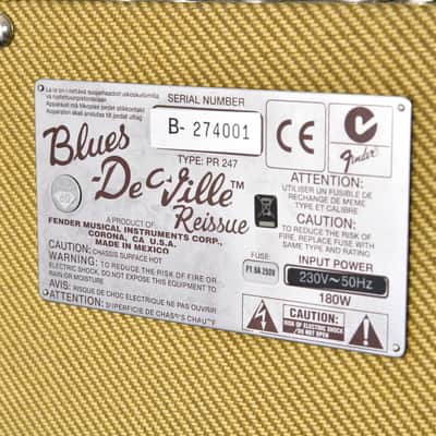 Fender Blues DeVille Reissue 2-Channel 60-Watt 4x10" Guitar Combo - Tweed with Cover image 4