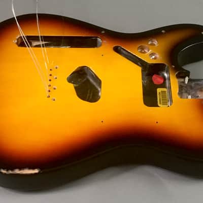 Lefty Fender Standard Telecaster 3 Tone Sunburst Tele Body Natural Relic Custom Build Project image 9