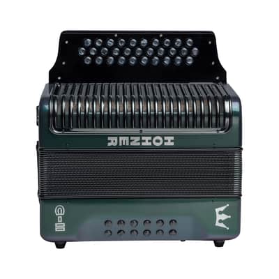 Hohner Corona C-II GCF Accordion - Green to Gold - Open Box image 2