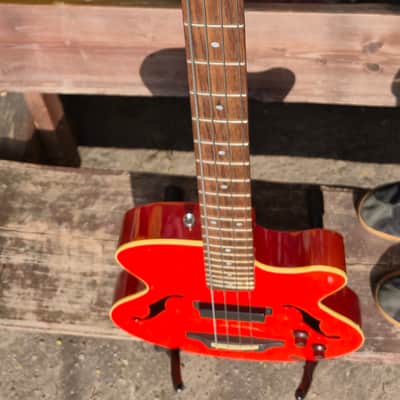 Rare Yamaha BEX4 Semi-Hollow Bass 2000 - Amber Orange - Signed by Billy Sheehan image 15
