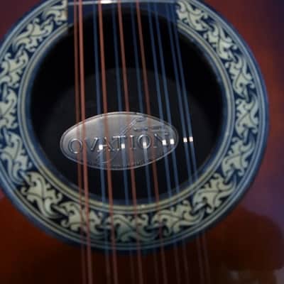 Ovation 1115-1 12-string acoustic guitar- brown sunburst- Reduced image 1