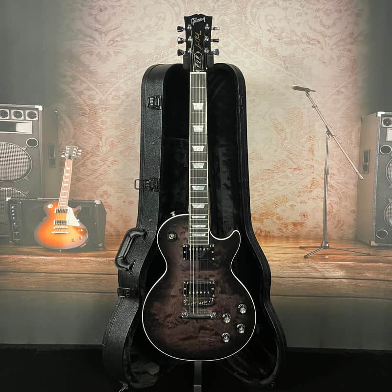 Gibson Mark Morton Signature Les Paul Modern Quilt 2026 - Translucent Ebony Burst Satin image 1