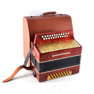 Vintage Marichka Button Accordion, USSR Concertina, Folk Instrument image 23