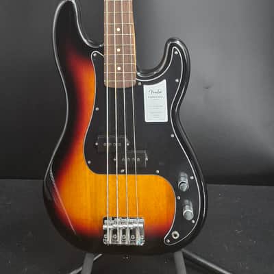 Fender Standard Precision Bass®, Laurel Fingerboard, Black Pickguard, 3-Color Sunburst image 2