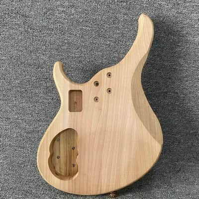 Solid Wenge Wood Top Electric Bass Okoume Body DIY Project image 4