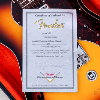 2011 Fender Custom Shop Masterbuilt Yuriy Shishkov 1963 Telecaster Thinline B-Bender Sunburst w/ Case, COA, Tags image 23