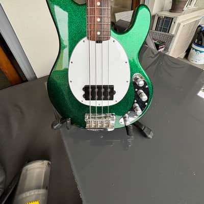 2002 Ernie Ball Music Man Stingray  - Green Sparkly image 2