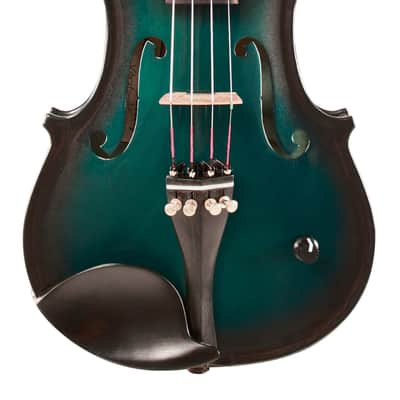 Barcus-Berry BAR-AEG | Vibrato-AE Acoustic-Electric Violin, Metallic Green Burst image 2