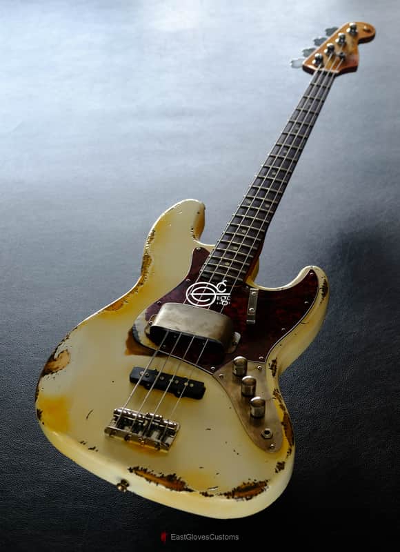 Fender Standard Jazz Bass 60th Anniversary Vintage White Aged Relic image 1