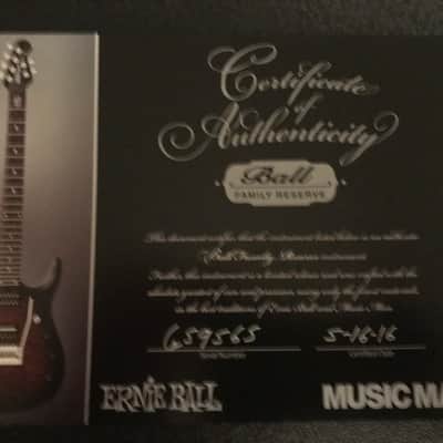 Ernie Ball Music Man BFR Axis Super Sport one off Ball Family Reserve Black Burst image 10