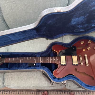 Extremely Rare: Hondo II Professional Japan H-1060 Semi-hollow 1981 - Wine image 17