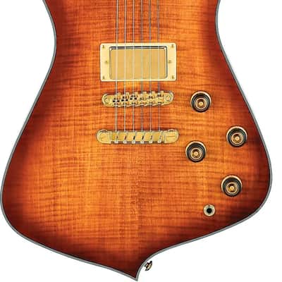 Ibanez IC420MFM Iceman Electric Guitar, Maple Fingerboard, Caramel Burst Low Gloss image 2