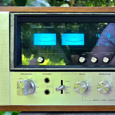 Sansui 9090 AM/FM Stereo Receiver 110 WPC LED Upgrade Perfect Working Condition image 2