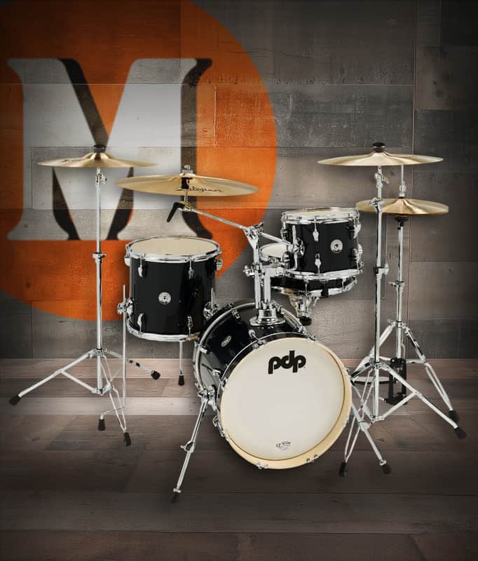 PDP New Yorker 4-Piece Drum Kit - Black Onyx Sparkle w/ Chrome Hardware (PDNY1604BO) image 1
