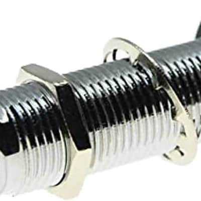 Stereo Copper Guitar Bass 1/4" Barrel Jack Cylinder Input Output Jacks with 4 Pins Stereo or Mono Jack Chrome image 1