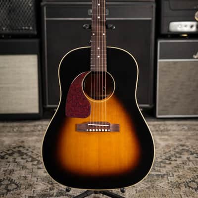 Epiphone J-45 Standard Acoustic/Electric Guitar - Vintage Sunburst with Gig Bag image 3