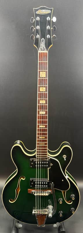Aria Diamond 1242 Hollowbody 1970's - Green MIJ image 1