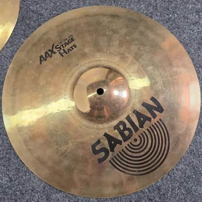 Used Sabian AAX Stage Hi Hats Cymbals 14" - Very Good image 2