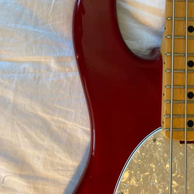 1988 Erine Ball Music Man Stingray Bass 1988 - Translucent Red - 4-Bolt, 2-Band EQ (with Extras!) image 7