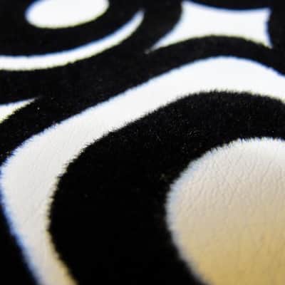 Hovercraft Caribou Stage IV spec OpArt 'ODdS' custom OVERDRIVE Black / White mohair elephant image 3