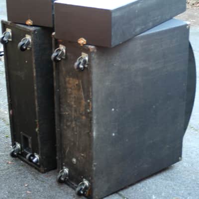 Pair of 1970-80s SUNN model SPL-8400 fiberglass horns with a pair of JBL 16ohm, model 2245J drivers. image 2