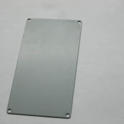 lite use Boss Bottom Plate for compact (regular) size) pedal (NO label, NO rubber padding, NO cut out for power jack, NO screws) metal, gray finish on both sides, from 2011, from Taiwan made Boss pedal - but can fit Japan made pedal (NO other items) image 5