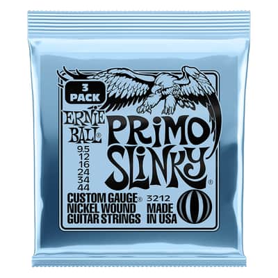 Ernie Ball Primo Slinky Nickel Wound Electric Strings, 3-Pack, 9.5-44