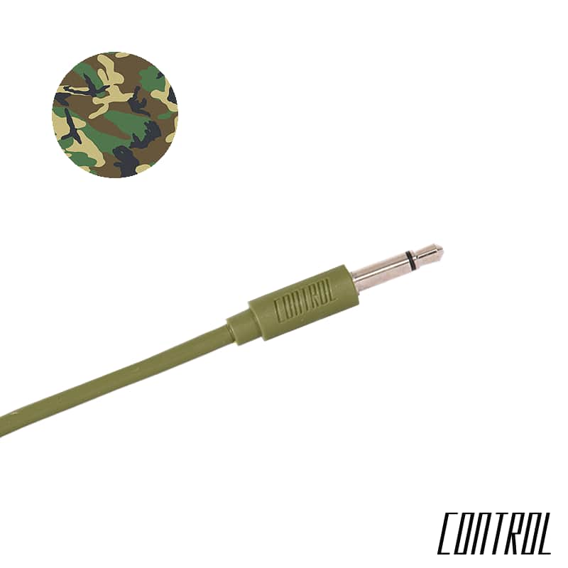 Camo 3.5mm Patch Cables - 120cm / 47 inches / Olive image 1