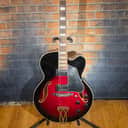 Ibanez AF75-TRS Artcore Rosewood Fretboard Transparent Red Sunburst Set UP!